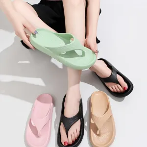 Women's Solid Color EVA Flip-flops Non-slip Indoor Slippers