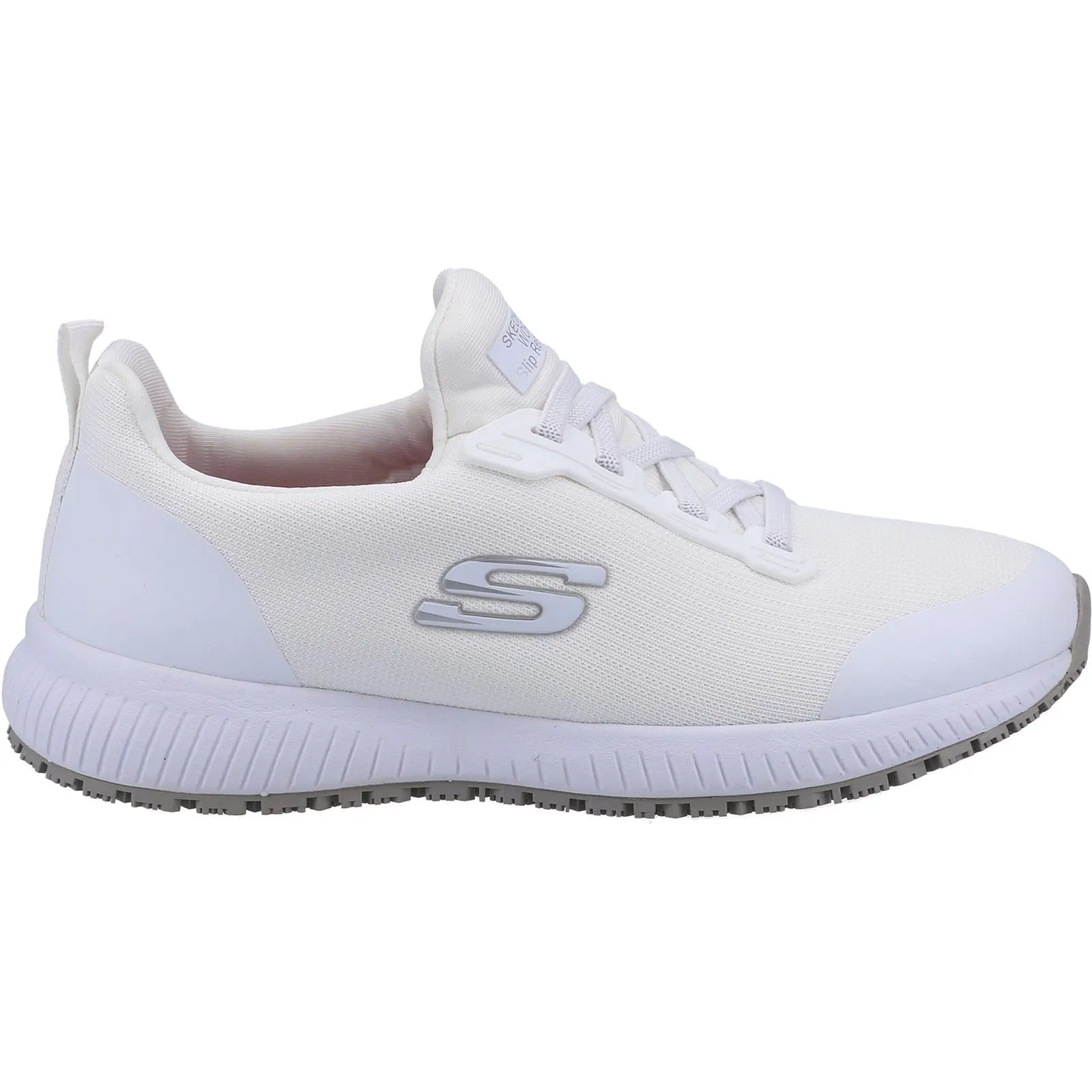 Women's Wide Fit Skechers 77222EC Squad SR Occupational Trainers